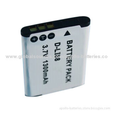 Camera Battery for Pentax 3.7V Voltage, 1300mAh Capacity, Li-ion Type